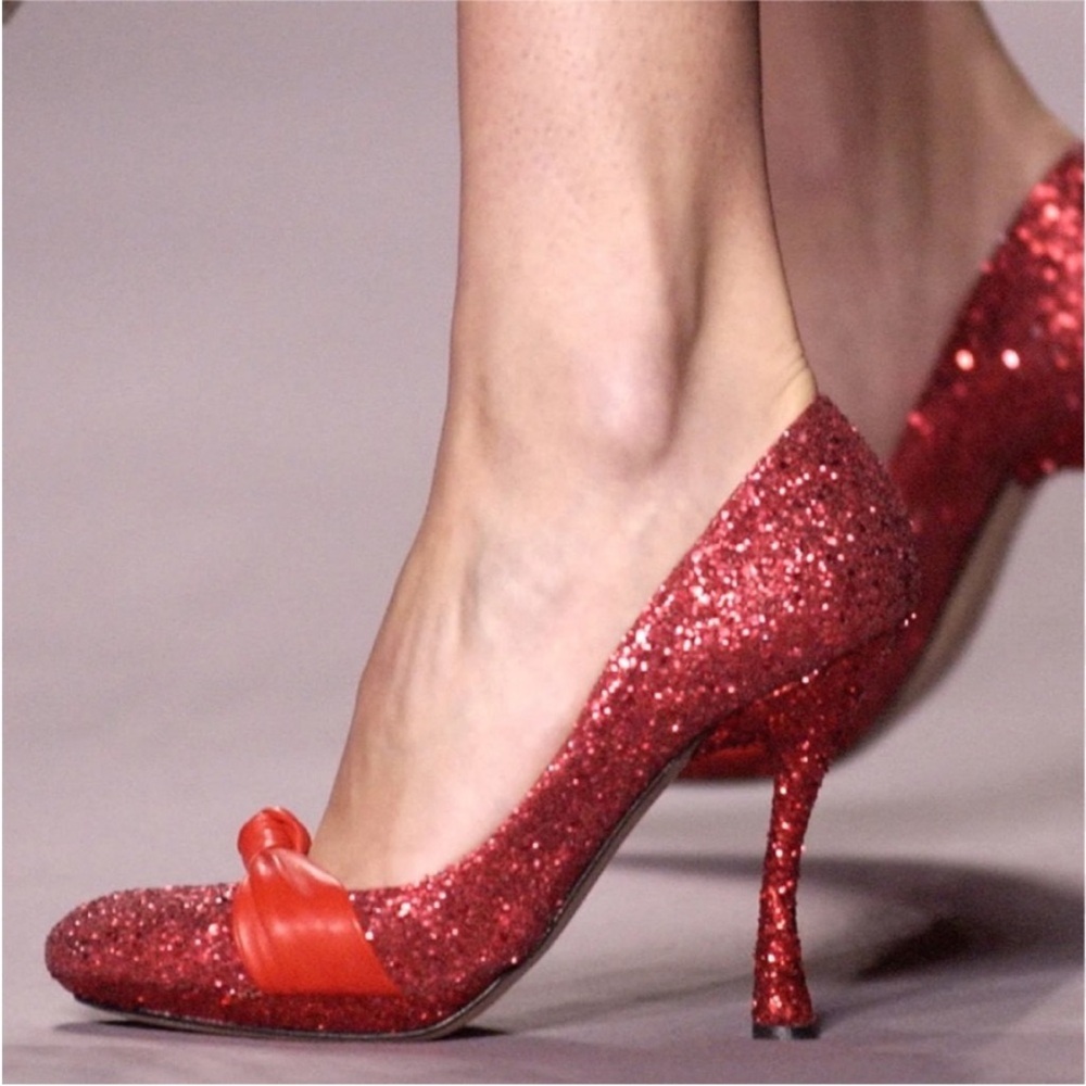 Viktor and Rolf Red Glitter Heels 37.5